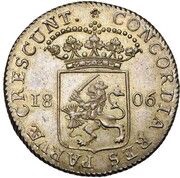 Silver Ducat - Batavian Republic Holland, Netherlands, 1796-1806 reverse image