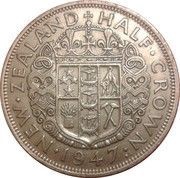 ½ Crown - George VI 2nd type reverse image