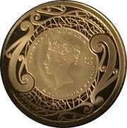 1 Dollar - Elizabeth II 4th Portrait; Victoria Half Sovereign reverse image