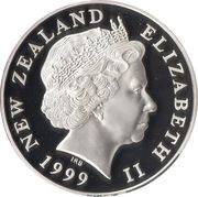 5 Dollars - Elizabeth II 4th Portrait; Morepork, Silver Proof obverse image