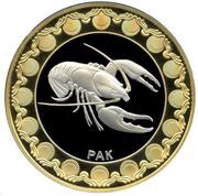 5 Dollars - Elizabeth II Cancer; gilded, New Zealand, 2012 reverse image