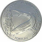 5 Dollars - Elizabeth II Leopard Shark, New Zealand, 2018 reverse image