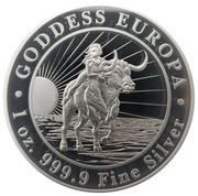 5 Dollars - Elizabeth II Goddess Europa, New Zealand, 2021-2022 reverse image