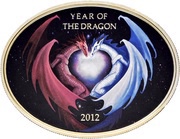 1 Dollar - Elizabeth II Year of the Dragon, Niue, 2012 reverse image