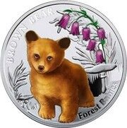 1 Dollar - Elizabeth II Brown Bear, Niue, 2014 reverse image