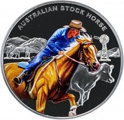1 Dollar - Elizabeth II Australian Stock Horse, Niue, 2014 reverse image