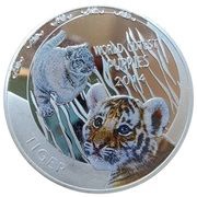 1 Dollar - Elizabeth II Tiger, Niue, 2014 reverse image