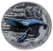 1 Dollar - Elizabeth II Blue Whale, Niue, 2015 reverse image
