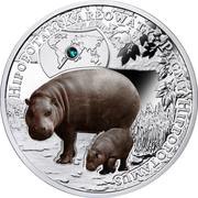 1 Dollar - Elizabeth II Pygmy Hippopotamus, Niue, 2016 reverse image