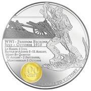 1 Dollar - Elizabeth II Advance to Victory, Niue, 2018 reverse image