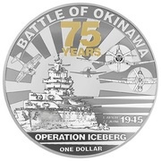 1 Dollar - Elizabeth II Battle of Okinawa, Niue, 2020 reverse image