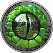1 Dollar - Elizabeth II Green Mamba, Niue, 2021 reverse image