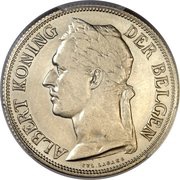 1 Franc - Albert I Essai; French text obverse image