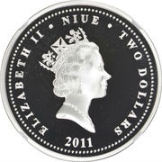2 Dollars - Elizabeth II Luke Skywalker and Leia obverse image