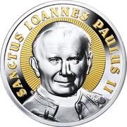 2 Dollars - Elizabeth II Saint John Paul II, Niue, 2014 reverse image