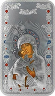 2 Dollars - Elizabeth II Feodorovskaya Mother of God, Niue, 2014 reverse image