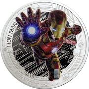 2 Dollars - Elizabeth II Iron Man, Niue, 2015 reverse image