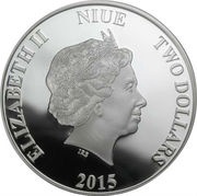 2 Dollars - Elizabeth II Year of the Goat; coloured obverse image