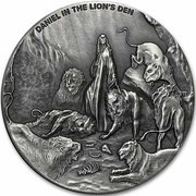 2 Dollars - Elizabeth II Daniel in the Lion's Den, Niue, 2016 reverse image