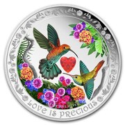 2 Dollars - Elizabeth II Hummingbirds, Niue, 2016 reverse image