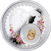 2 Dollars - Elizabeth II Wedding, Niue, 2016 reverse image