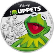 2 Dollars - Elizabeth II Kermit, Niue, 2019 reverse image