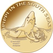 2 Dollars - Elizabeth II Pippi in the South Seas, Niue, 2019 reverse image