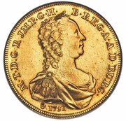 10 Souverain - Francis I, Maria Theresa pattern, Belgium, 1751 reverse image