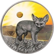 2 Dollars - Elizabeth II Fennec fox, Niue, 2020 reverse image