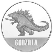2 Dollars - Elizabeth II Godzilla, Niue, 2021 reverse image