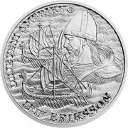 2 Dollars - Elizabeth II Leif Eriksson, Niue, 2022 reverse image