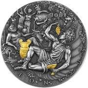 2 Dollars - Elizabeth II Dionysus, Niue, 2022 reverse image