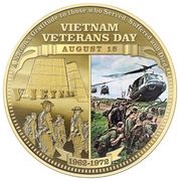 2 Dollars - Charles III Vietnam Veterans Day, Niue, 2023 reverse image