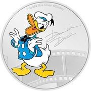 2 Dollars - Charles III Donald Duck, Niue, 2023 reverse image