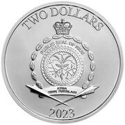 2 Dollars - Charles III Mickey and Donald obverse image