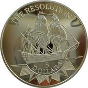 5 Dollars - Elizabeth II Resolution, Niue, 1996 reverse image