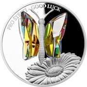 5 Dollars - Elizabeth II Crystal Butterfly, Niue, 2016 reverse image