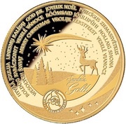 5 Dollars - Elizabeth II Santa's Gold, Niue, 2020 reverse image