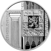 5 Dollars - Elizabeth II First Czechoslovak Constitution, Niue, 2020 reverse image