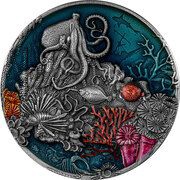 5 Dollars - Elizabeth II Coral Reef, Niue, 2021 reverse image