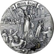 5 Dollars - Elizabeth II Witch Trial, Niue, 2022 reverse image