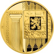 10 Dollars - Elizabeth II First Czechoslovak Constitution, Niue, 2020 reverse image
