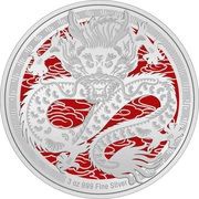 10 Dollars - Charles III Year of the Dragon, Niue, 2024 reverse image