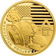 25 Dollars - Elizabeth II Manhattan Project, Niue, 2017 reverse image
