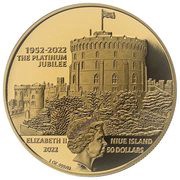 50 Dollars - Elizabeth II Platinum Jubilee obverse image