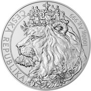 80 Dollars - Elizabeth II Czech Lion, Niue, 2021 reverse image