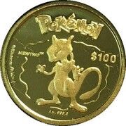 100 Dollars - Elizabeth II Mewtwo, Niue, 2002 reverse image