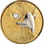 100 Dollars - Elizabeth II Wedge Tailed Eagle, Niue, 2019 reverse image