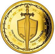 250 Dollars - Charles III Sword of Truth, Niue, 2023 reverse image