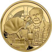 250 Dollars - Charles III Thomas Edison, Niue, 2023 reverse image